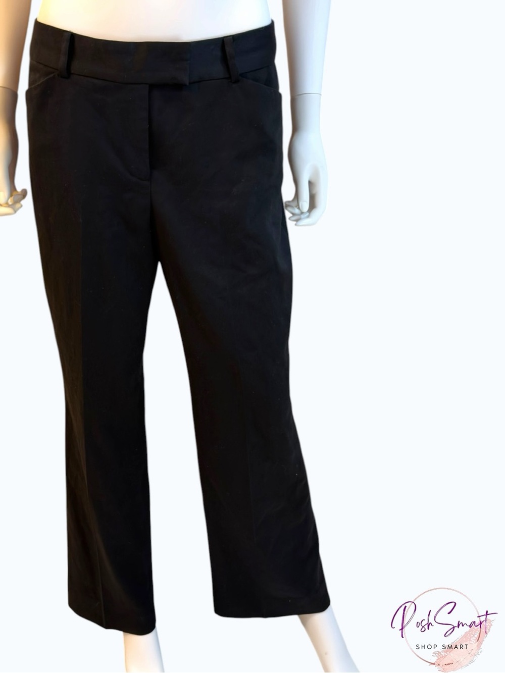Anne Klein Suit Black Wide Leg Dress Pants Zipper Pocket Detail | Size 6